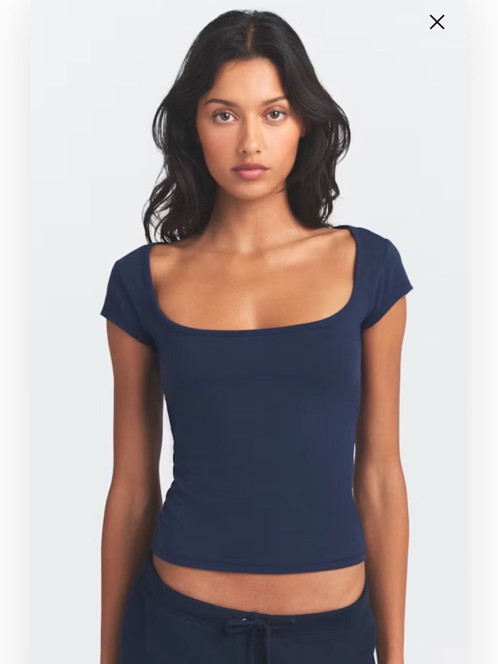 Skims Cotton Jersey Scoop Neck T-Shirt